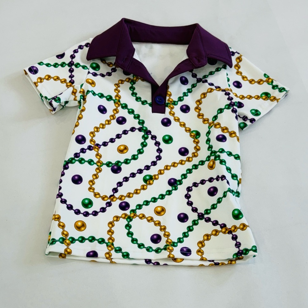 Mardi Gras BEADS POLO